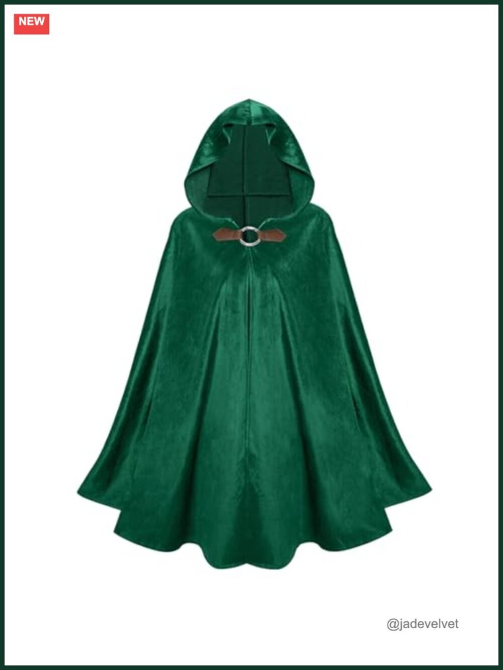 Velvet Hooded Cloak Cape Unisex Medieval Renaissance Steampunk Costume Robe